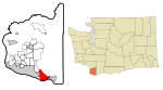 Clark County Washington Incorporated and Unincorporated areas Camas Highlighted